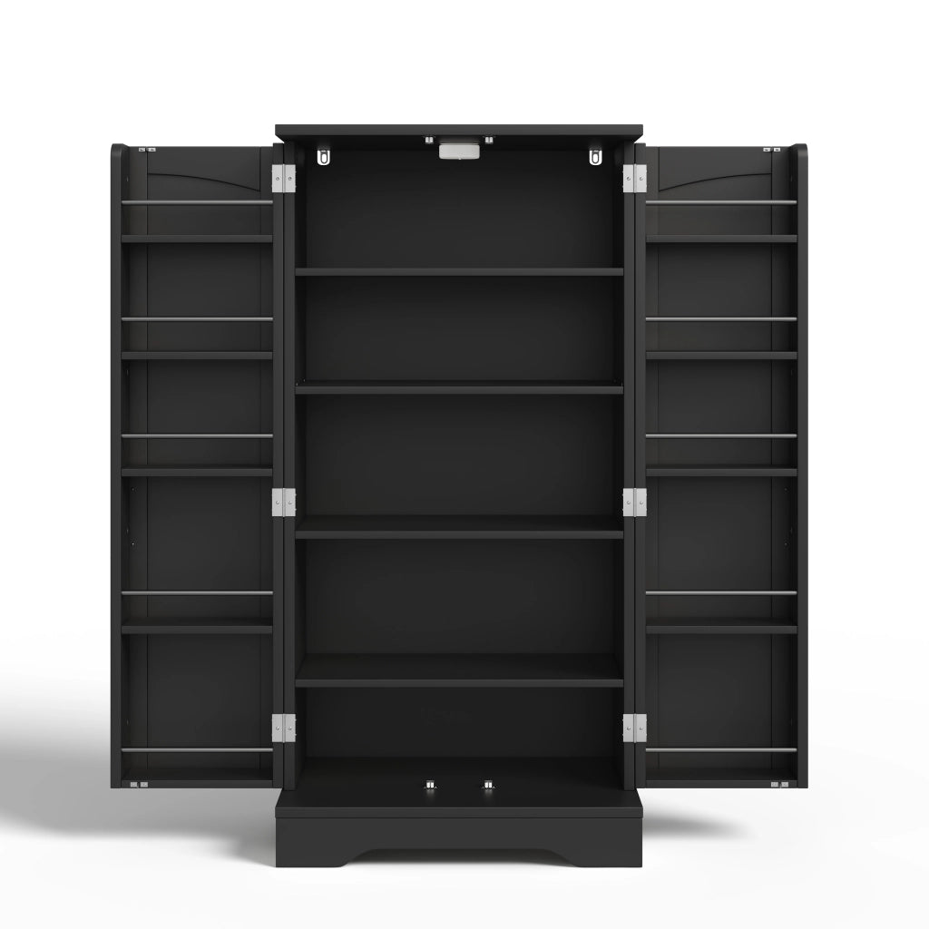 Armadio alto moderno in MDF con luce LED a sensore, 120x60x40 cm, nero