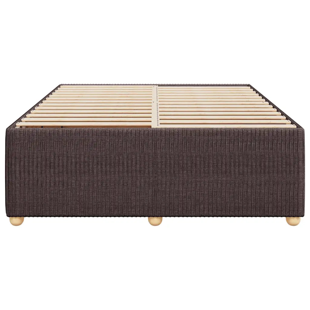 Giroletto senza Materasso Marrone Scuro 160x200 cm Tessuto 3284952
