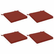 Cuscini per Sedia in 4 Pezzi SOEST 4 pz 100% Poliestere Rosso 944361