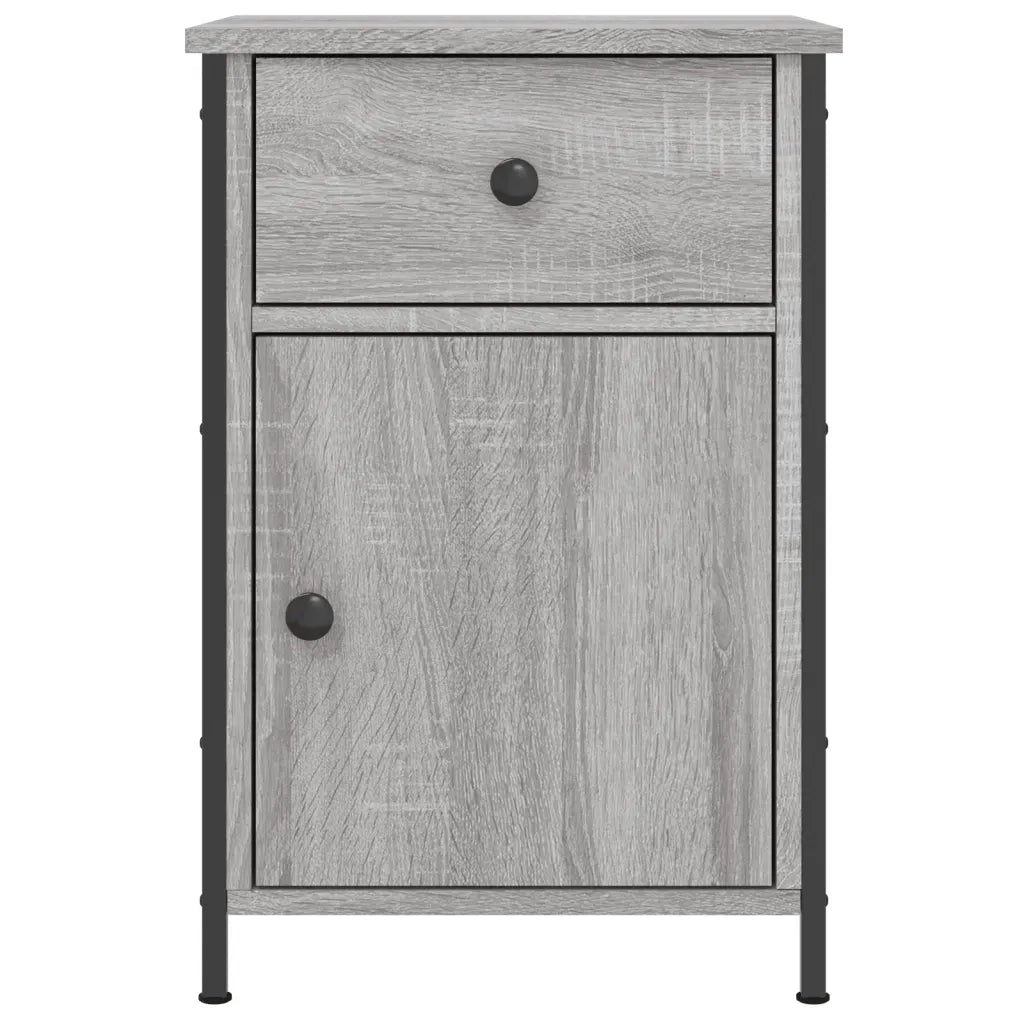 Comodini 2 pz-Set di 2 Tavolino da notte Grigio Sonoma 40x42x60 cm in Legno Multistrato 333171