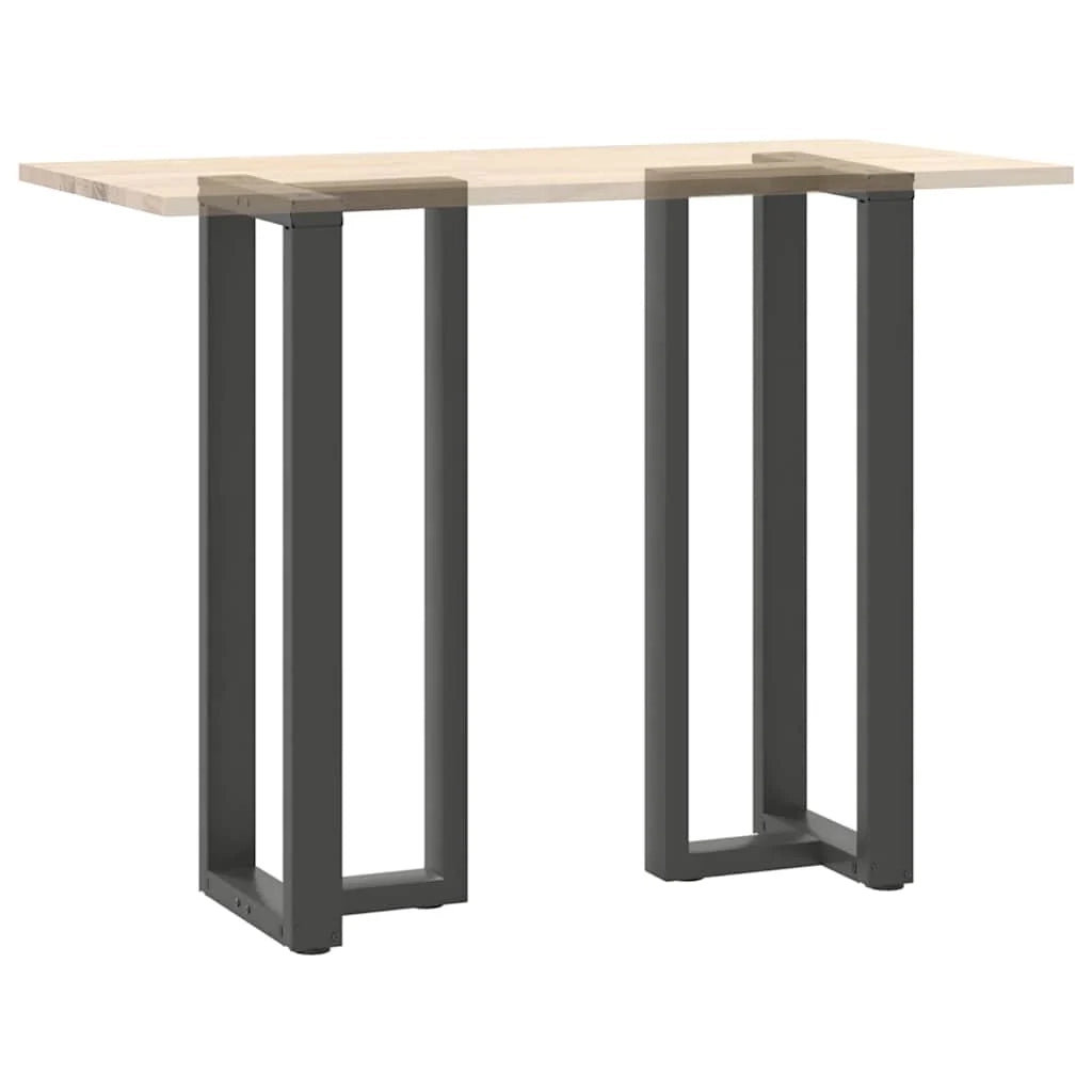Set di 2 gambe regolabili per tavolo da bar a forma di T 40 x 35 x 110 cm design moderno acciaio antracite 02_0057359