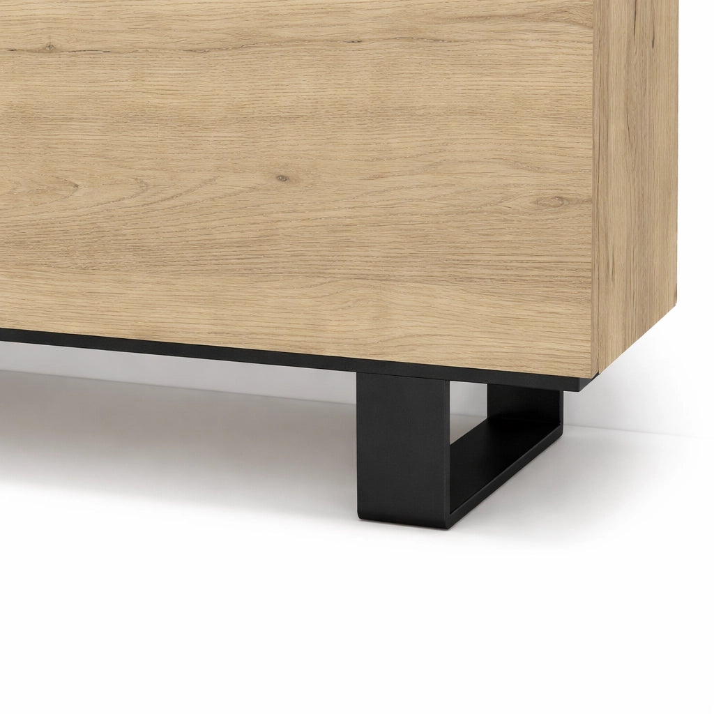 Set di 2 Gambe in Metallo a U, 31x12 cm, Supporto Robusto, Per Mobili, Stile Industriale, Nero