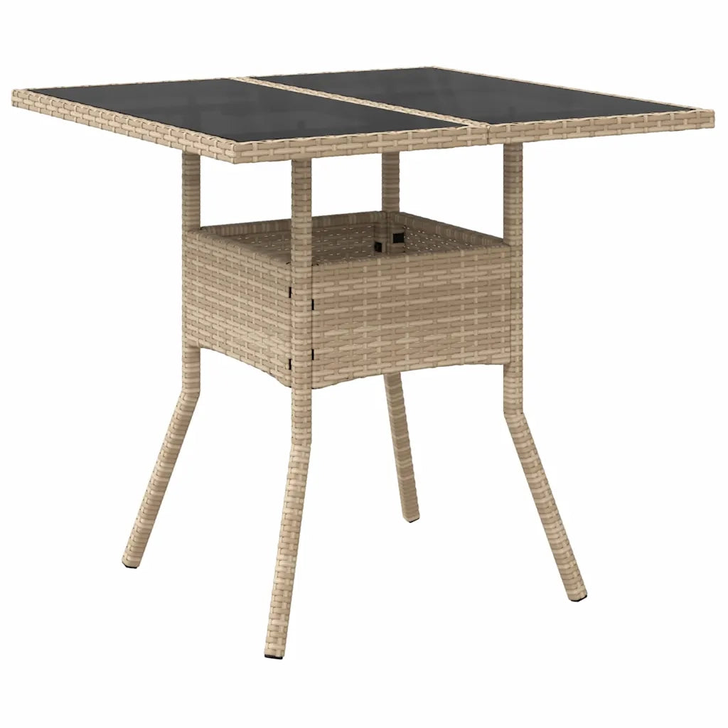 Set da Pranzo per Giardino 3 pcs Beige polyrattan 3334931