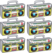 Set di Box da Ballo - 6 Pezzi - Materiale PVC - Decorazione da Festa - Tema Anni '80/'90 - Accessori Hip Hop - Duraturo e Solido - Decorazione da Festa