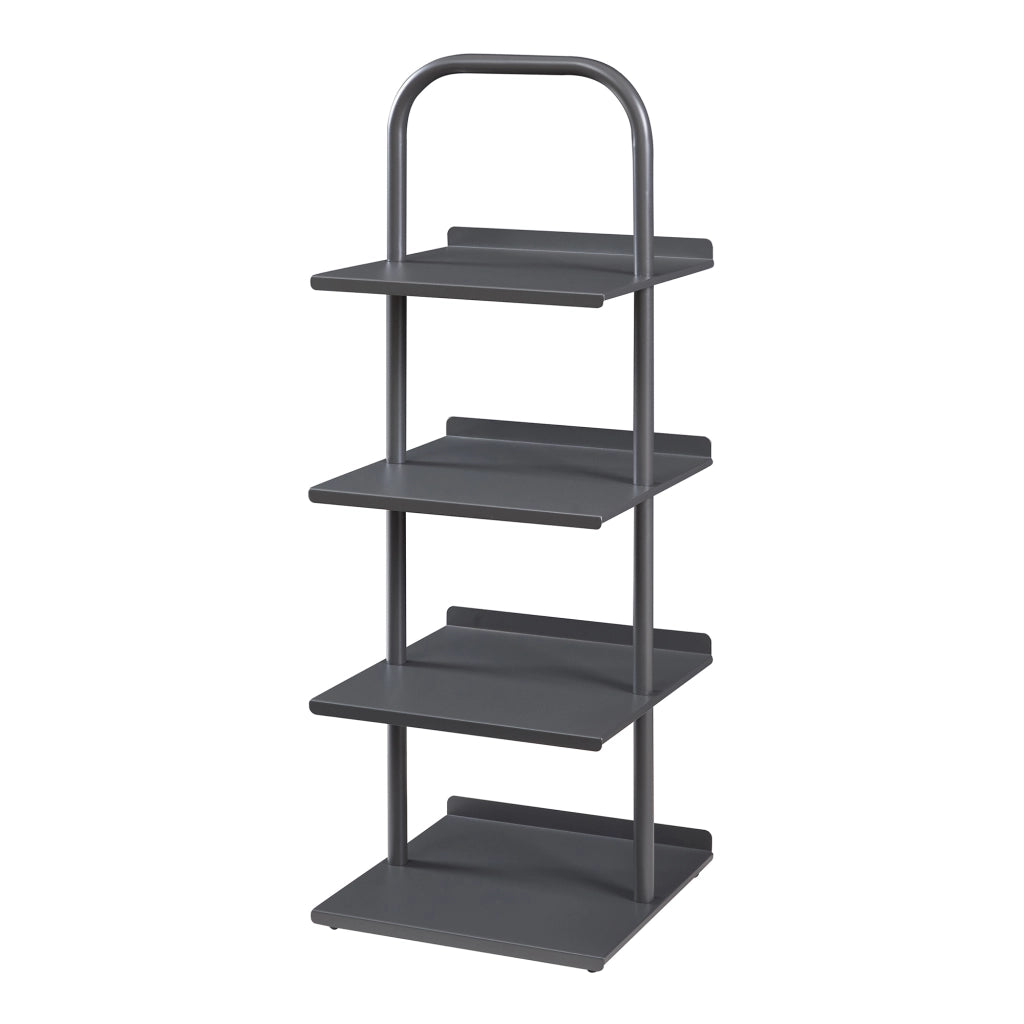 Scaffale Portascarpe Poytya Scarpiera a 4 Livelli 96 x 34 x 32 cm - Antracite [en.casa]
