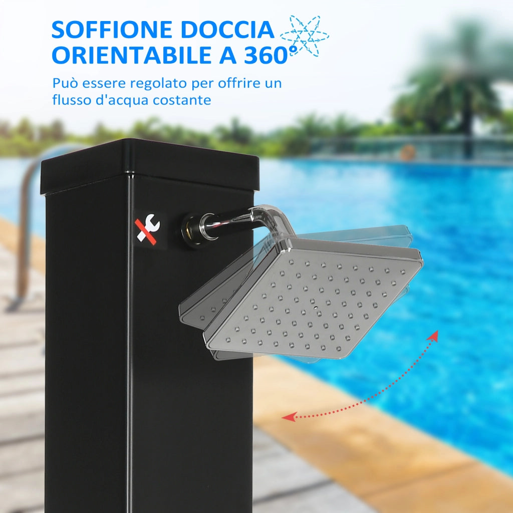 Doccia Solare da Giardino 40L ¨C zephmum ¨C Nero