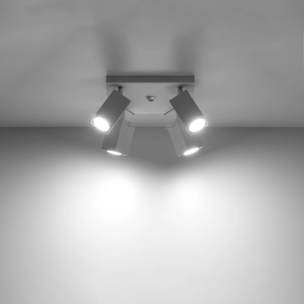 Plafoniera BRAVEA 4 luci GU10 bianco/cromo Pure Lume
