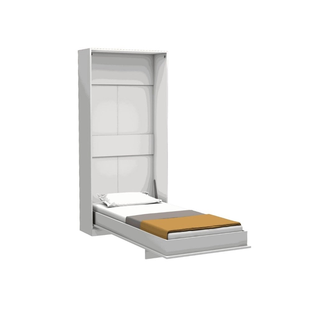 Letto singolo a scomparsa salvaspazio Happy bianco 104x38x221H