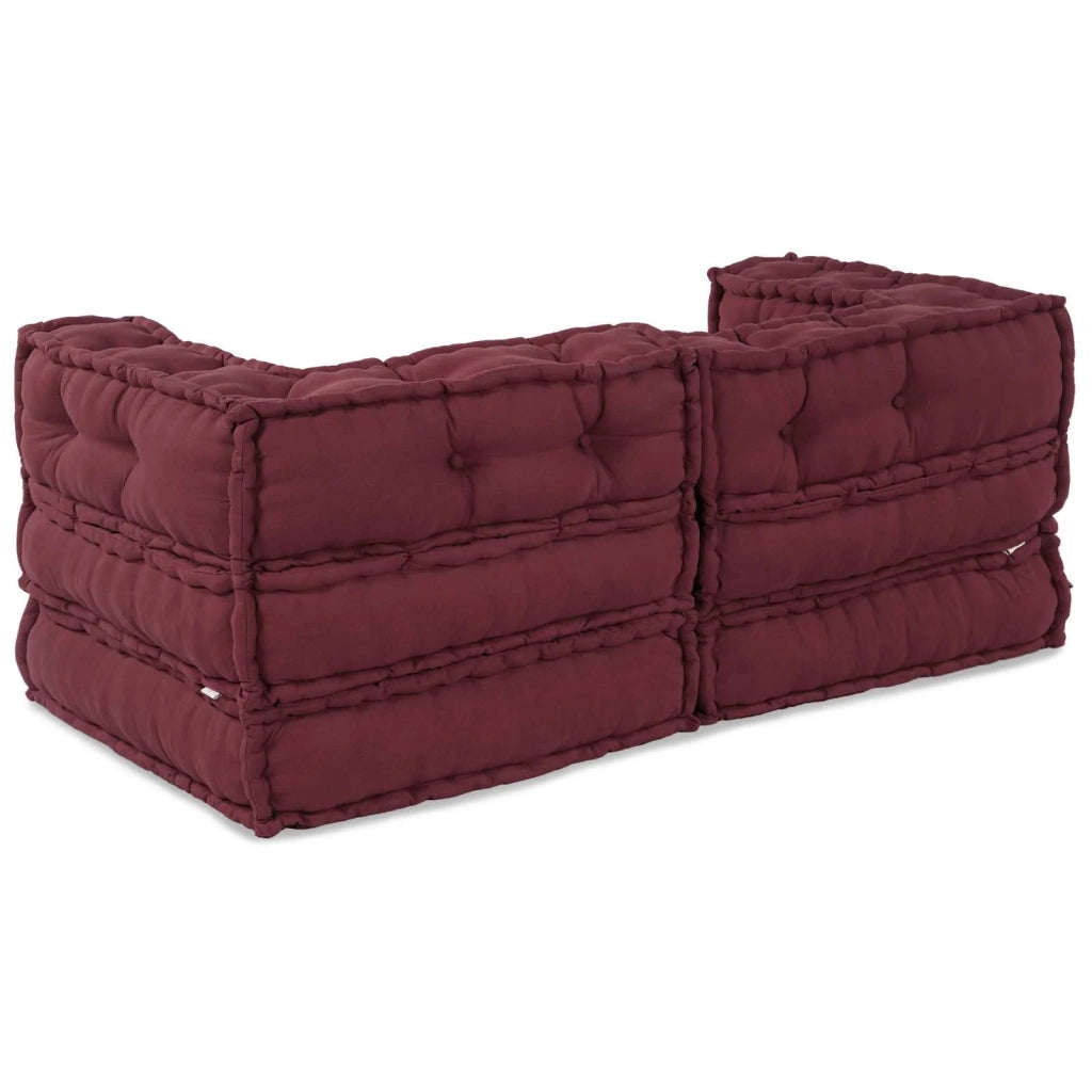 Divano modulare 2 pcs Bordeaux 140 x 70 x 56 cm Tessuto 3315071
