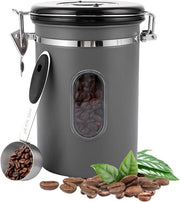Bottiglia di Caffè a Vapore di 18L - Contenitore per Caffè in Acciaio Inossidabile con Cucchiaio - Bottiglia di Caffè a Vapore per Tè, Noci e Cioccolato
