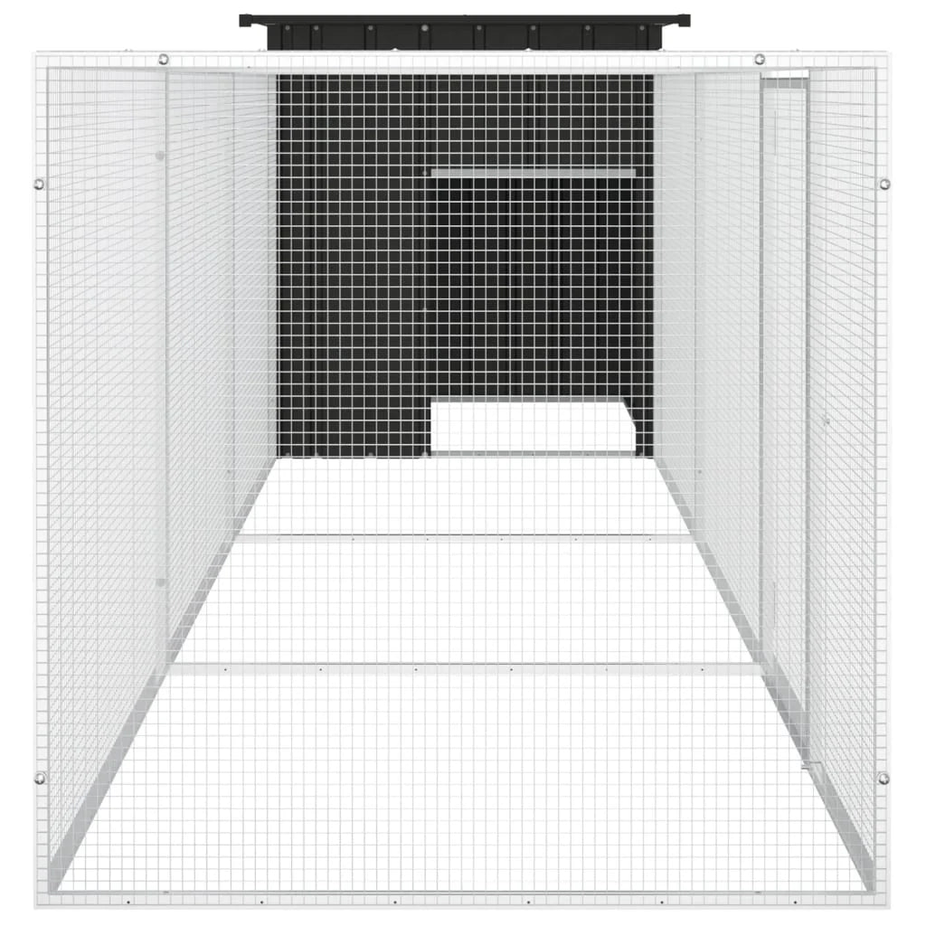 Recinto per pollaio in acciaio zincato antracite 400 x 91 x 100 cm 02_0043926