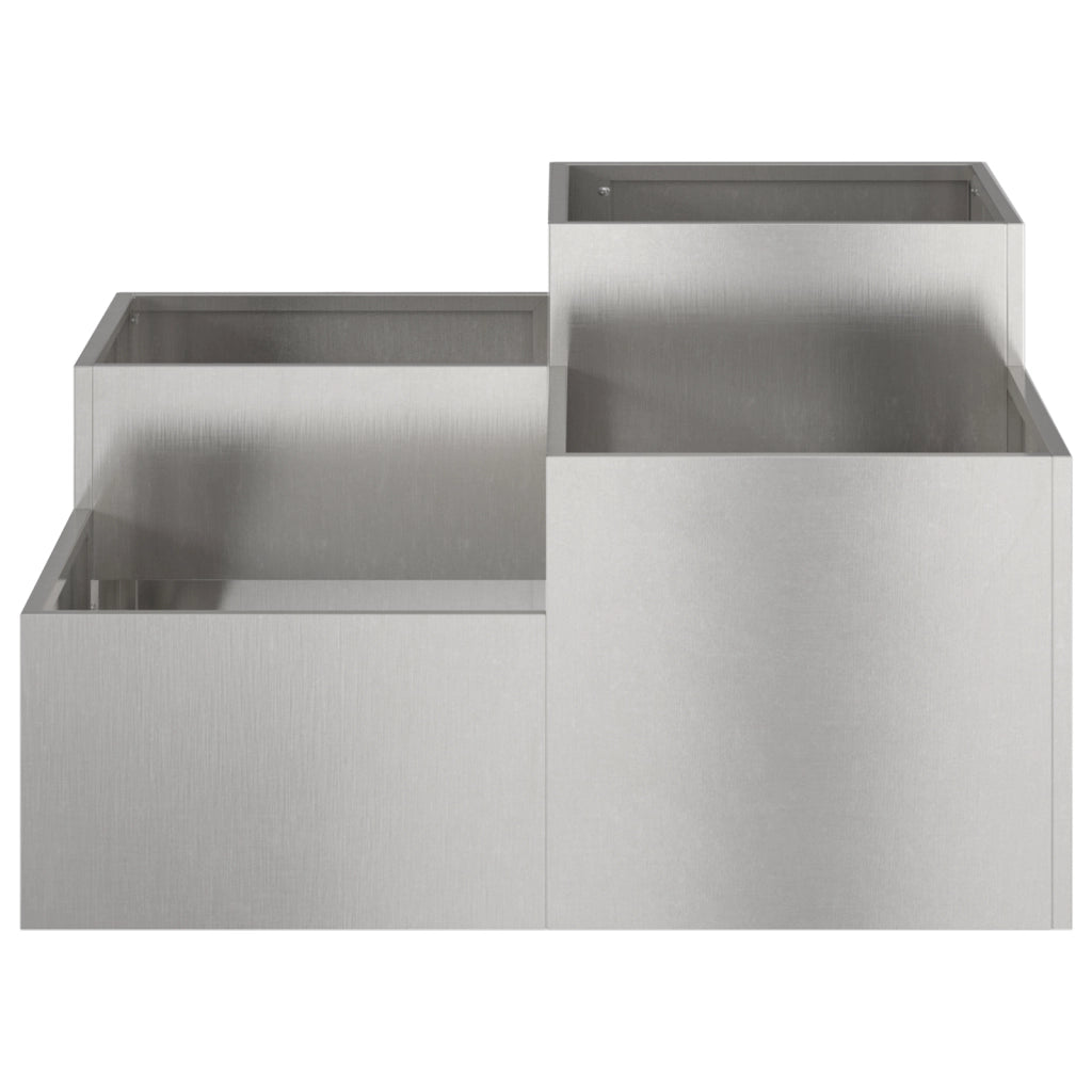 Fioriera da Giardino 100x100x48 cm Acciaio Inossidabile