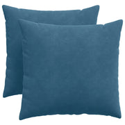 Cuscini da Divano 2 pz | Cuscini per sedie Blu 50 x 50 cm Tessuto in Cords