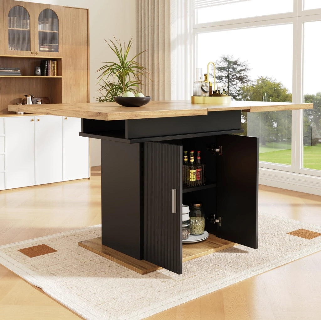 Tavolo da pranzo allungabile 110-140x70x76 cm; MDF nero