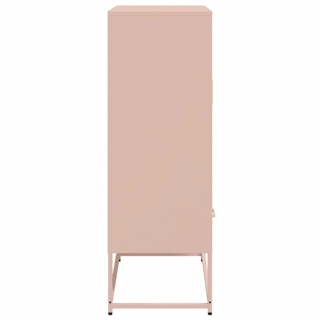 Buffet credenza cassettiera armadio mobile contenitore organizer cucina soggiorno salotto alto 68 x 39 x 111,5 cm acciaio rosa 02_0035164