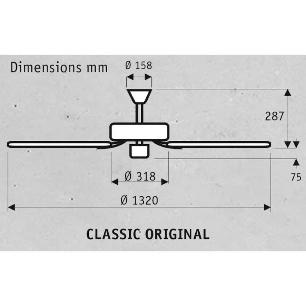 Hunter Ventilatore da soffitto Classic Original 24885 weathered bronze 132 cm con pale di legno 3 velocità a catenella