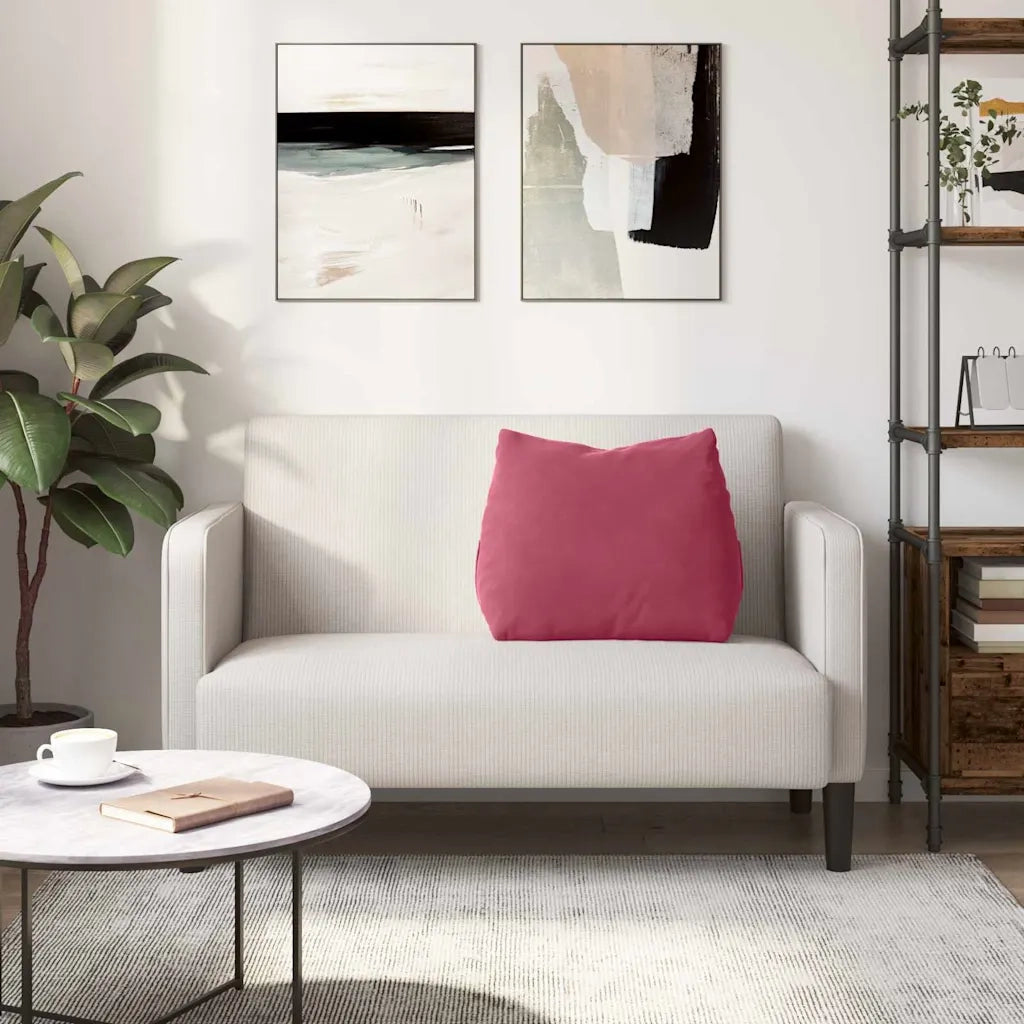 Cuscino per Schiena Rosso Vino 60 x 20 x 50 cm Tessuto in Cords