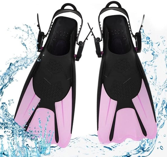 Finte Snorkeling - Finte Duik - Adattabili per Bambini e Adulti - Leggeri - Rosa - Ideali per Avventure Sottomarine - Misura 34-38