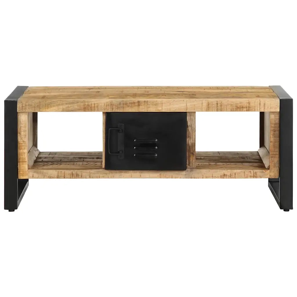 vidaXL Tavolino da Salotto 90x50x36 cm Legno Massello di Mango Grezzo