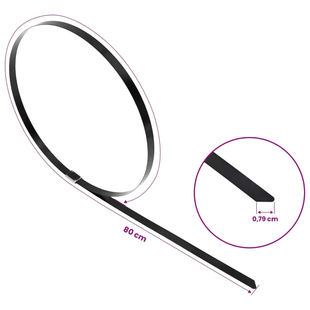 Fascetta per Cavi 50 pz 7,9 x 800 mm Nero 42029430