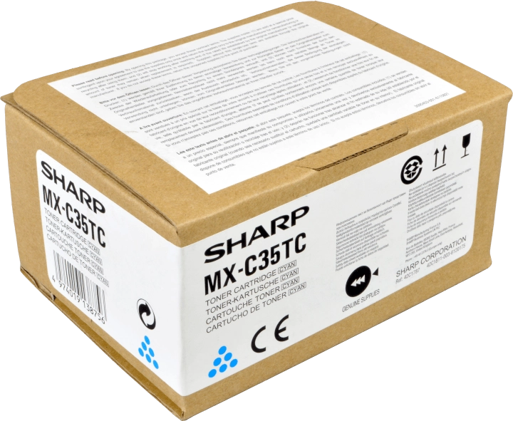 ORIGINAL Sharp toner ciano MX-C35TC MXC35TC ~6000 Seiten