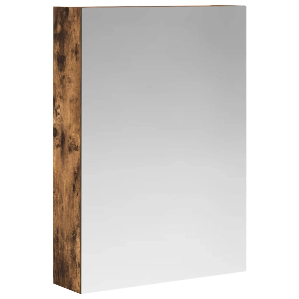 Mobiletto per specchio da bagno Rovere fumé 50 x 14,5 x 70 cm 889043