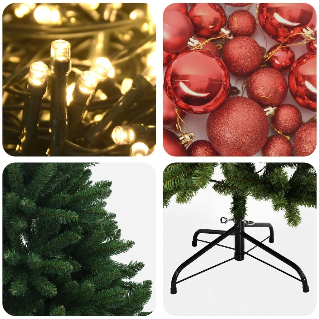 Albero di Natale artificiale verde medio con palline 180 cm 3466879