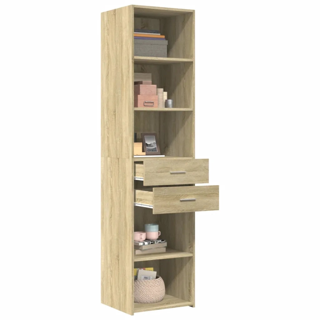 Credenza | Madia | Buffet da pranzo | Armadio da pranzo Rovere Sonoma 45x42,5x185 cm in Legno Multistrato