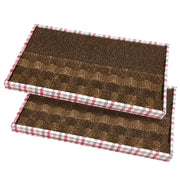 Set 2 Tiragraffi per Gatti in Cartone Ondulato 48x25 cm, Tavoletta Graffiatoio Reversibile, Protegge Mobili e Divani, Design Compatto e Resistente