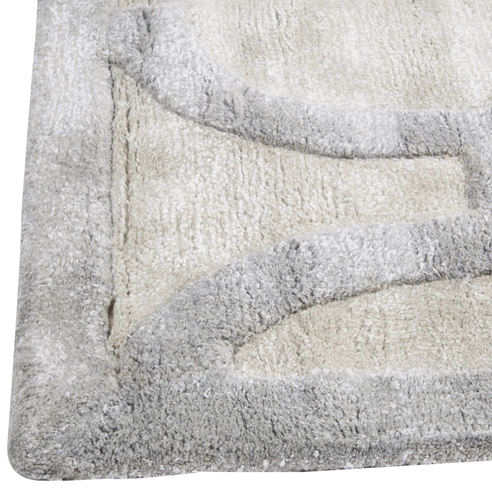 Tappeto di forma rettangolare beige e grigio 160 x 230 cm camera da letto soggiorno