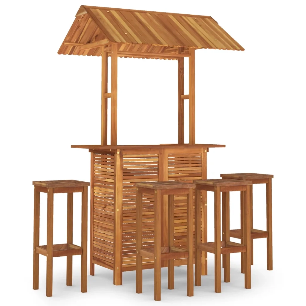 Set da Bar per Giardino 5 pz in Legno Massello di Acacia 3116009