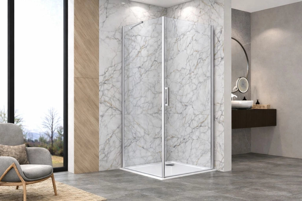 Lato fisso per box doccia 90 cm H200 cm cristallo 6mm SAM - Cromato Lucido