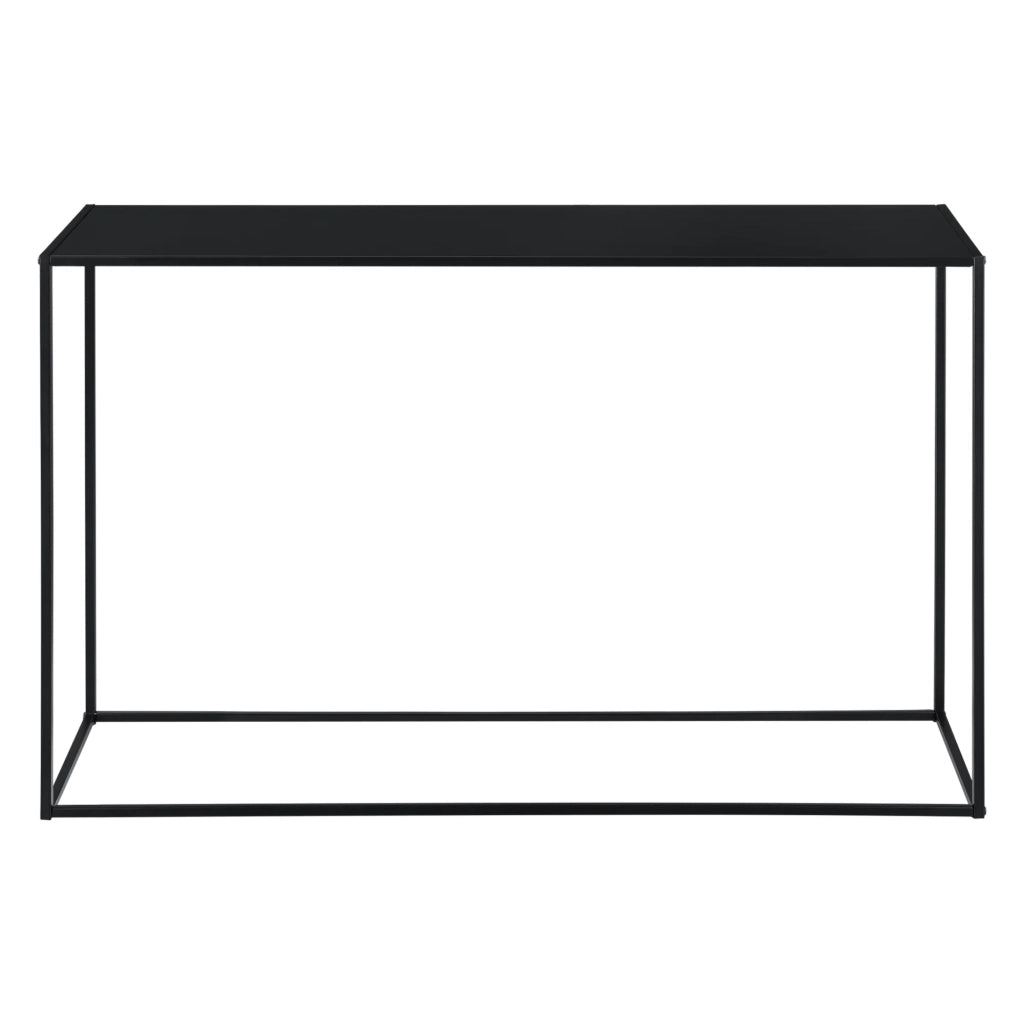 Tavolo consolle in metallo 74 x 115 x 32 cm nero opaco 03_0008564