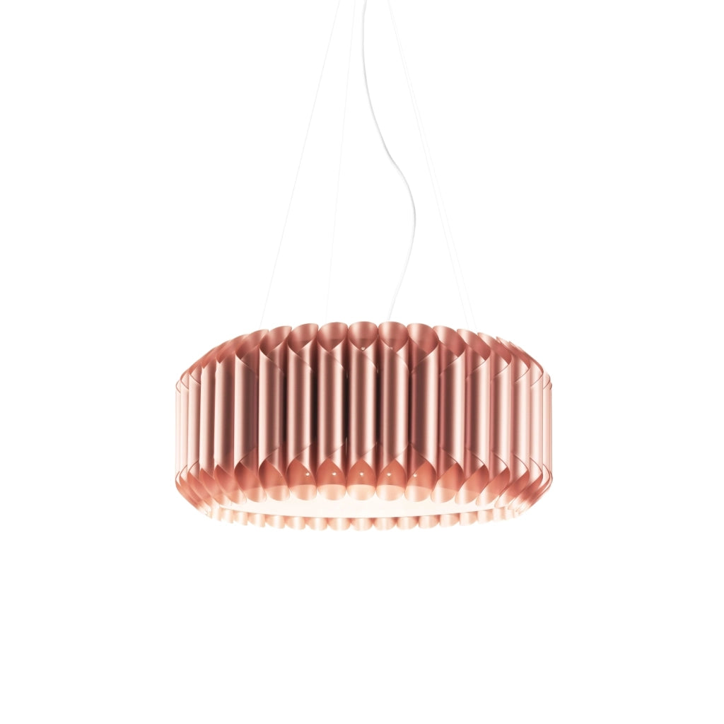 Sospensione Moderna Louise Polilux ® Rame E Metallo Cromo 1 Luce E27 D60Cm