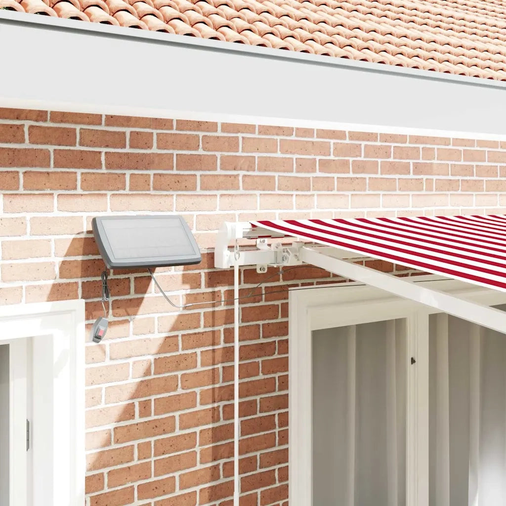Tenda Retrattile Rosso e Bianco 300 x 250 cm Tessuto e acciaio 3329980