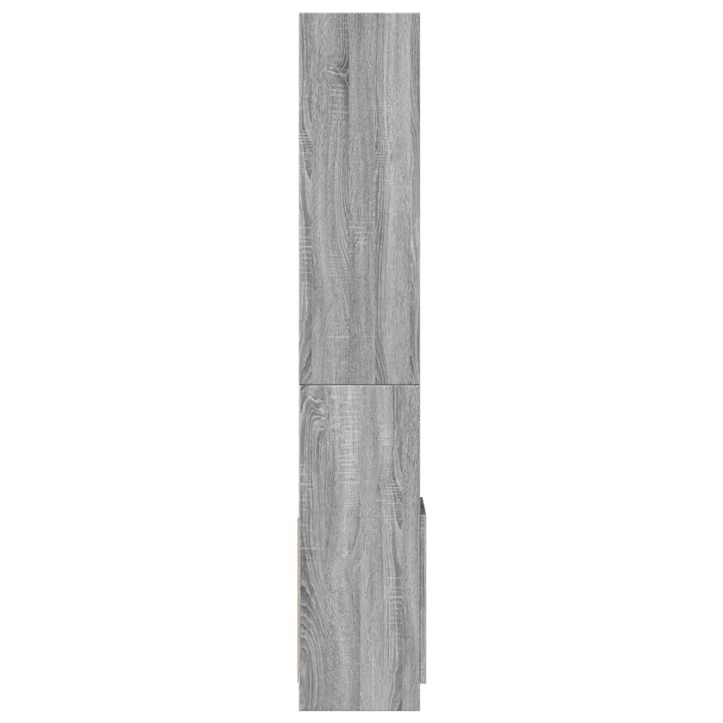 Credenza Grigio Sonoma 92x33x180 cm in Legno Multistrato 3309623