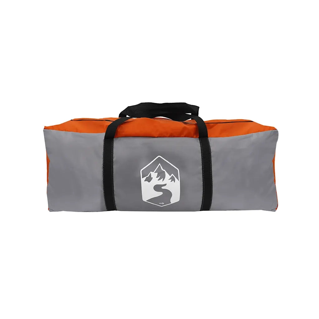 Tenda Familiare a Tunnel 6Persone Grigia Arancione Resistente all'acqua 4009574