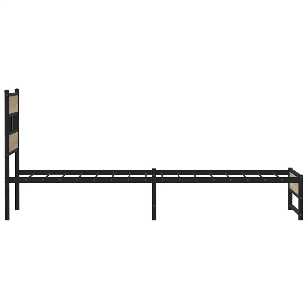 Giroletto senza Materaso in Metallo Rovere Sonoma 100x190 cm