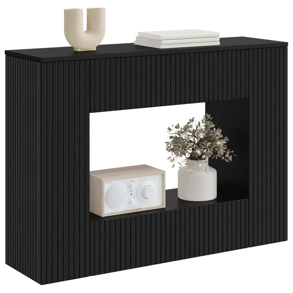 Tavolo consolle Nero 101 x 29 x 74 cm Legno ingegnerizzato