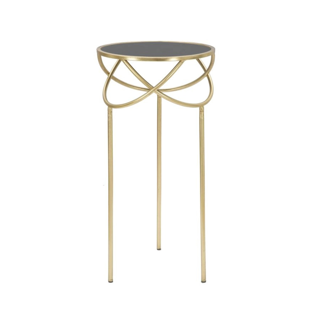 Tavolino VKH593, Oro, Metallo, 40x40x80 cm