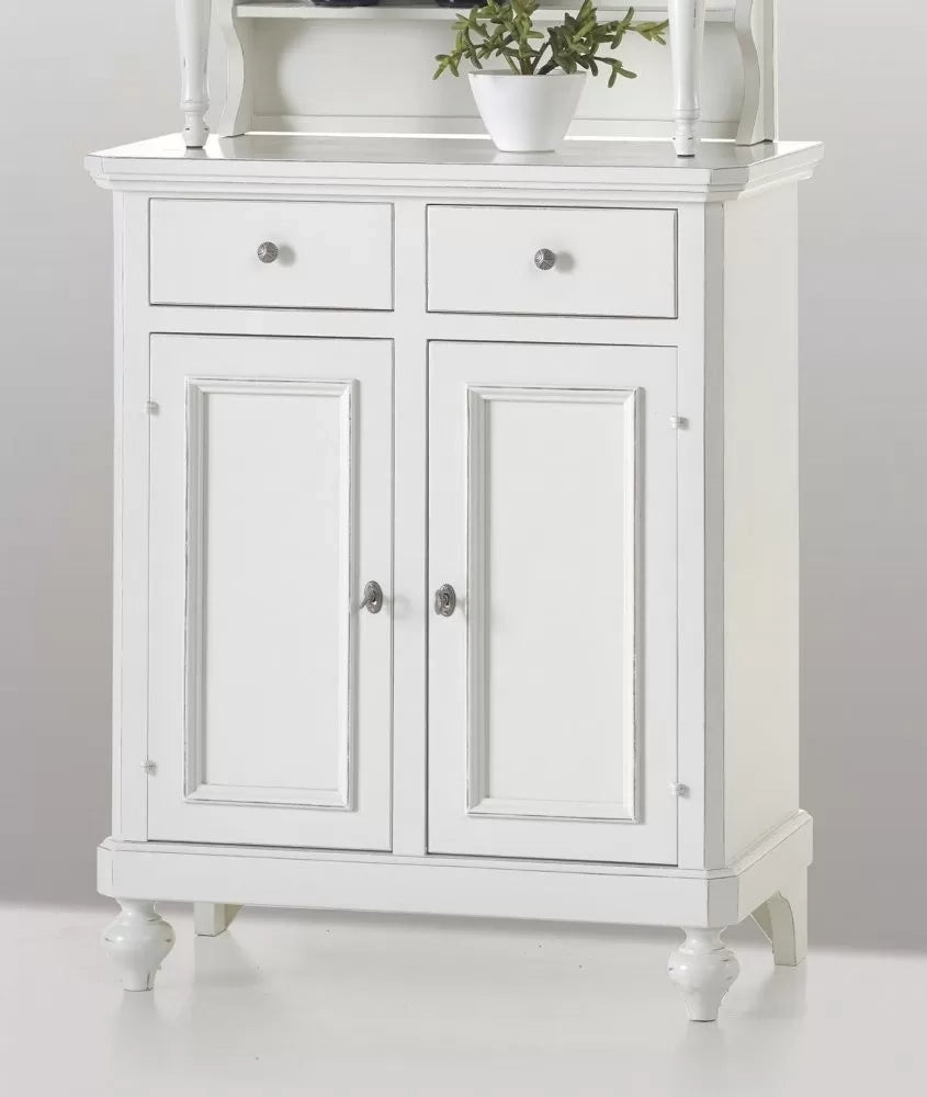Cristalliera 2 ante napoletana arte povera in legno bianco 82x43x205 (1116+1117) - Mobili 2G