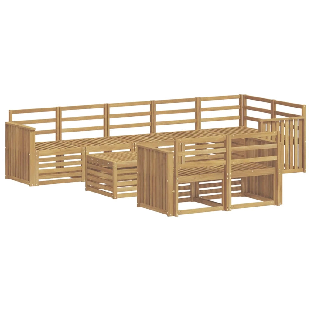 Set di divani da esterno 9 pcs Bianco 59 x 59 x 37 cm 3392069