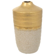 Vaso in ceramica dorata 15x15x25,5h