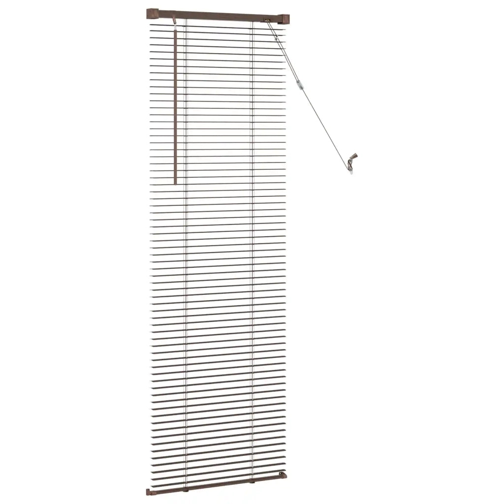 Tenda Veneziana Marrone Scuro con Motivo 150 x 50 cm PVC 42003785