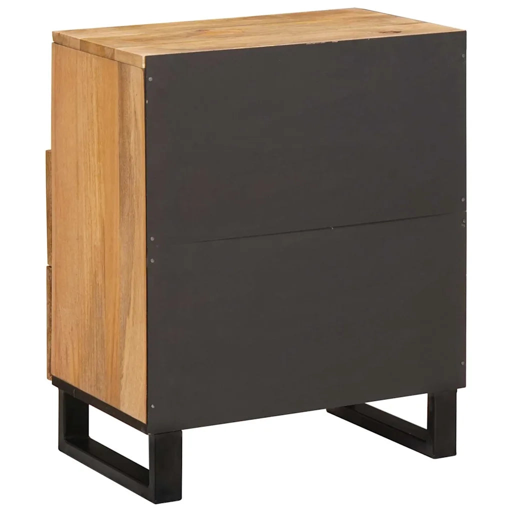 Comodino | Armadio da Notte | Mobiletto da notte con cassetto Naturale 50 x 33 x 62 cm