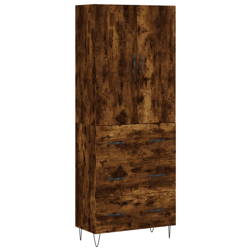Buffet credenza cassettiera armadio mobile contenitore organizer cucina soggiorno salotto alto 69,5 x 34 x 180 cm legno ingegnerizzato marrone 02_0033544