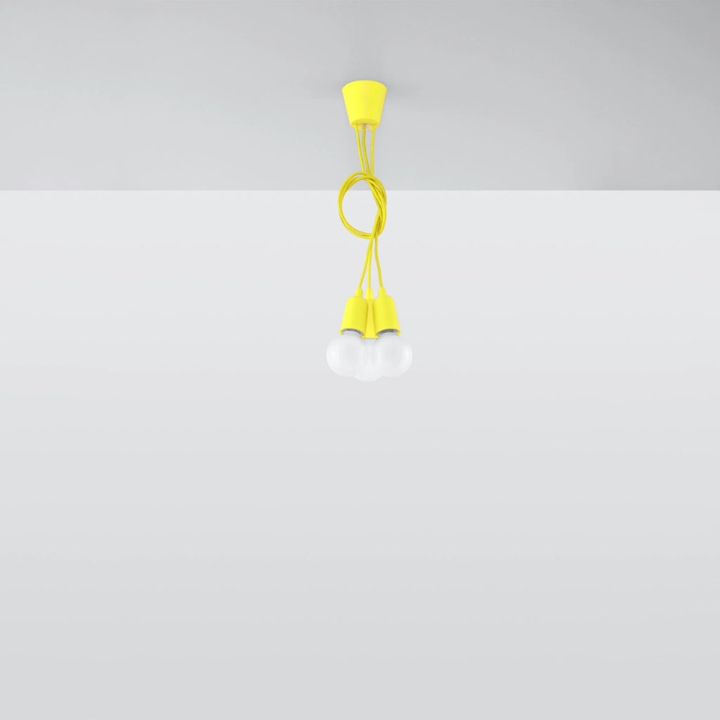 Lampada a sospensione DIEGO 3 giallo