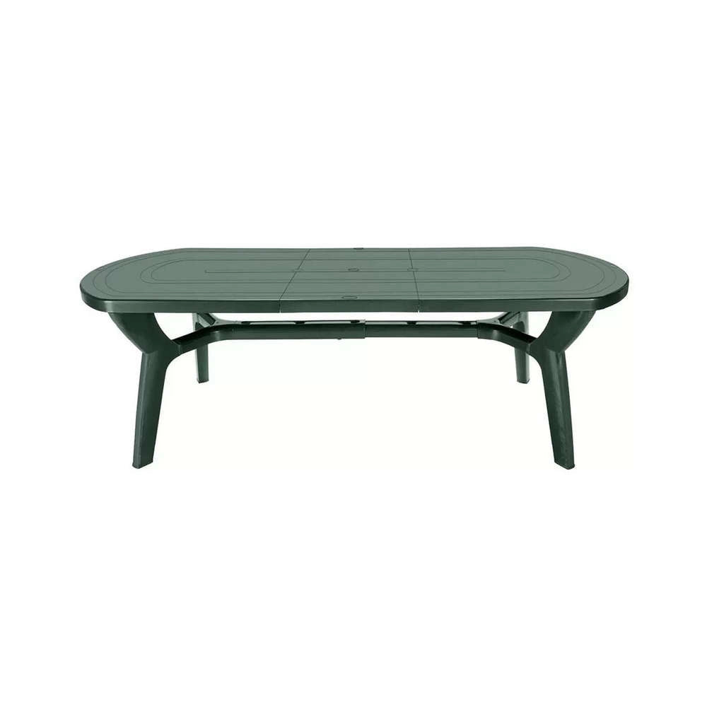 Tavolo in Plastica Ovale Allungabile da Esterno Pagoda 90 x 230 cm Colore: Verde