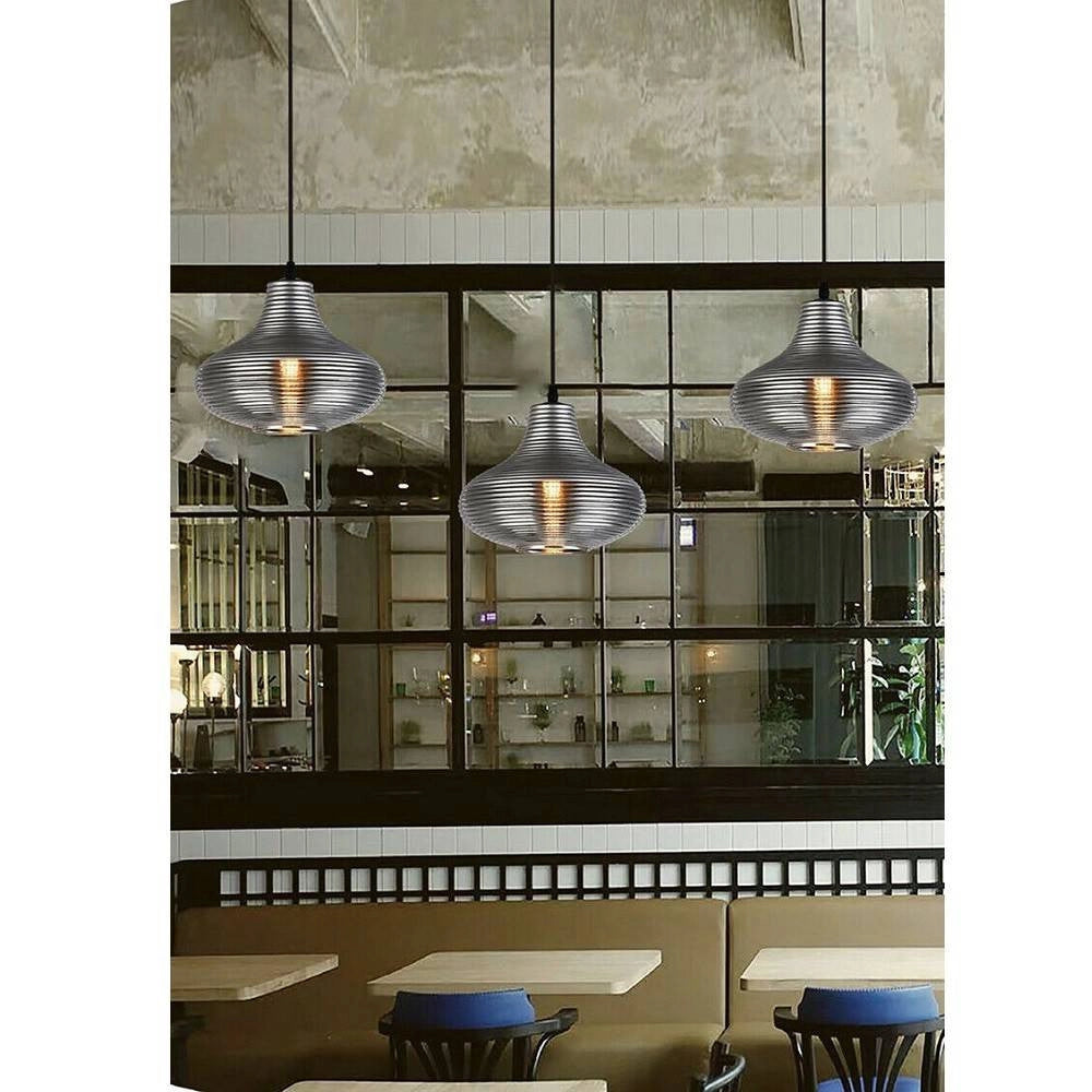 Trade Shop - Lampadario Da Soffitto A Goccia In Vetro Lampada Sospensione Attacco E27 A36-02 -