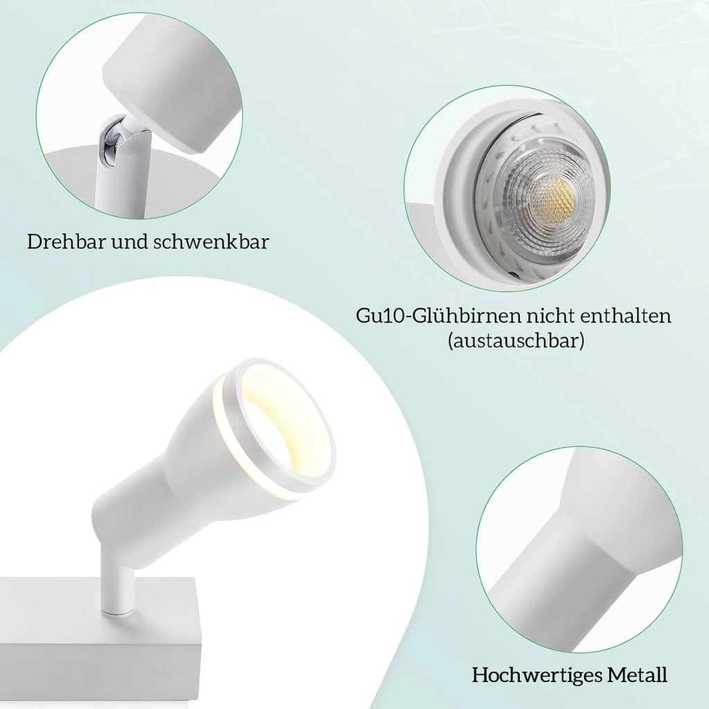 ZMH Faretto da soffitto a sospensione 6 luci GU10 moderni per cucina corridoio salone